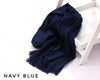 Navy Blue Turkish Viscose Hijab close-up of smooth Turkish viscose texture.