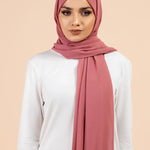 Premium Georgette - Orchid Georgette Hijab close-up of smooth georgette fabric texture.