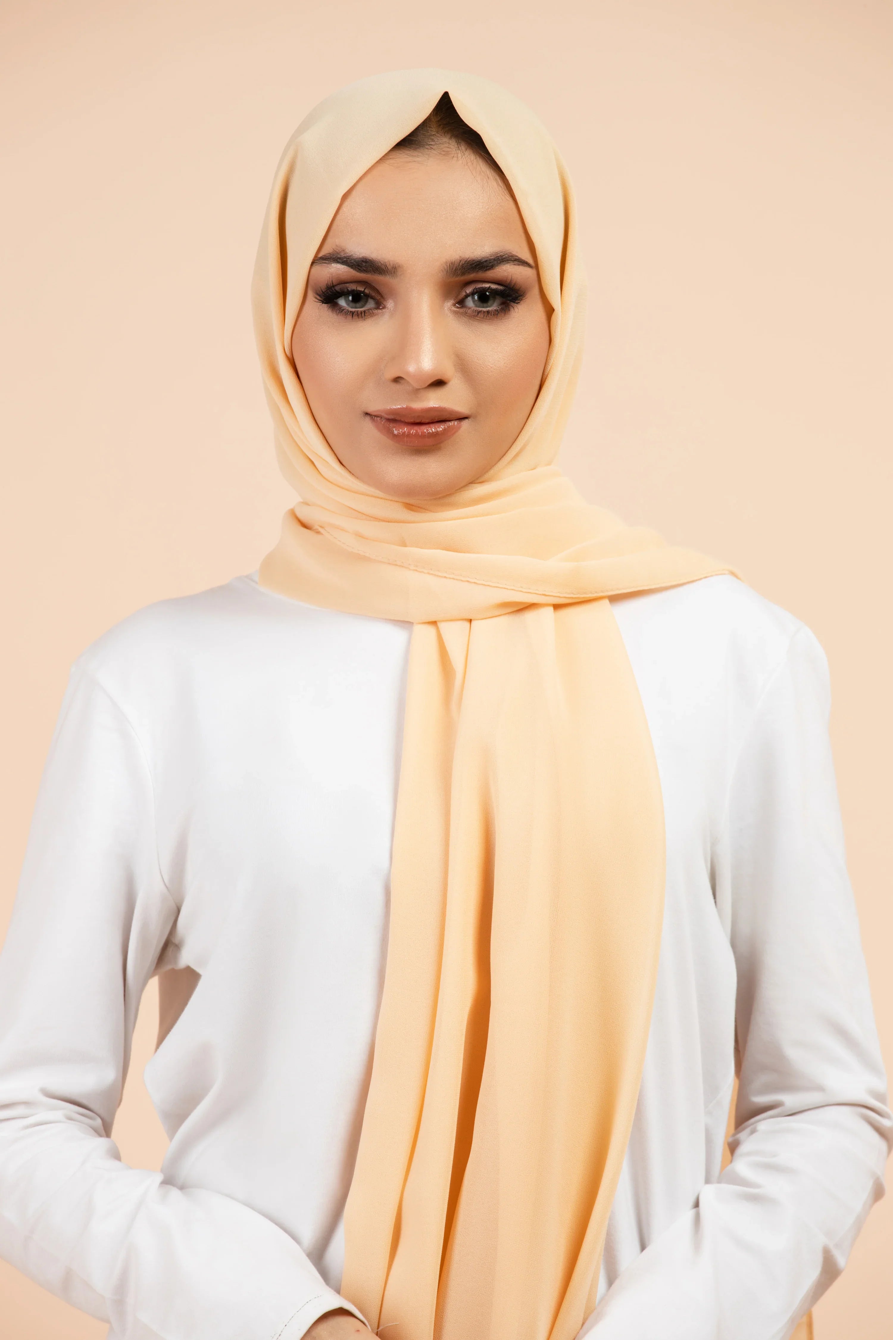 Premium Georgette - Pancake Georgette Hijab close-up of smooth georgette fabric texture.