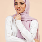 Premium Georgette - Periwinkle Georgette Hijab close-up of smooth georgette fabric texture.