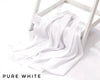 Pure White Turkish Viscose Hijab close-up of smooth Turkish viscose texture.