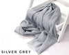 Silver Grey Turkish Viscose Hijab close-up of smooth Turkish viscose texture.