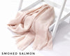 Smoked Salmon Turkish Viscose Hijab close-up of smooth Turkish viscose texture.