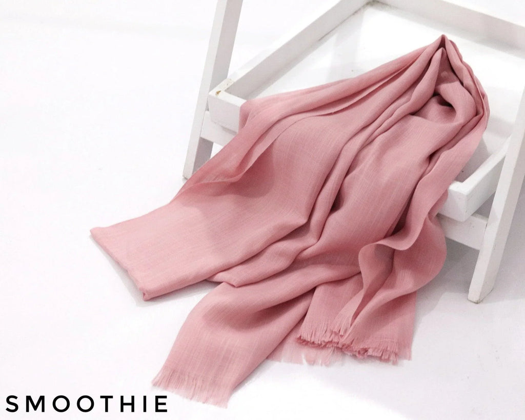 Smoothie Turkish Viscose Hijab close-up of smooth Turkish viscose texture.