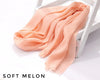 Soft Melon Turkish Viscose Hijab close-up of smooth Turkish viscose texture.