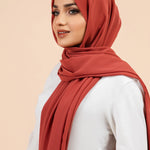 Premium Georgette - Velvet Teddy Georgette Hijab close-up of smooth georgette fabric texture.