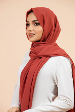 Premium Georgette - Velvet Teddy Georgette Hijab close-up of smooth georgette fabric texture.