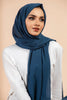 Premium Georgette - Yale Georgette Hijab worn by model, lightweight and flowy drape.