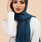 Premium Georgette - Yale Georgette Hijab close-up of smooth georgette fabric texture.